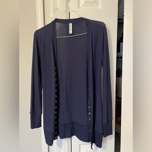 Long navy cardigan